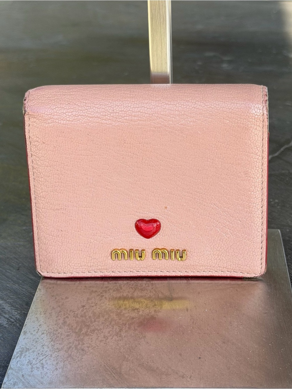 MIU MIU Madras Heart Bifold Wallet